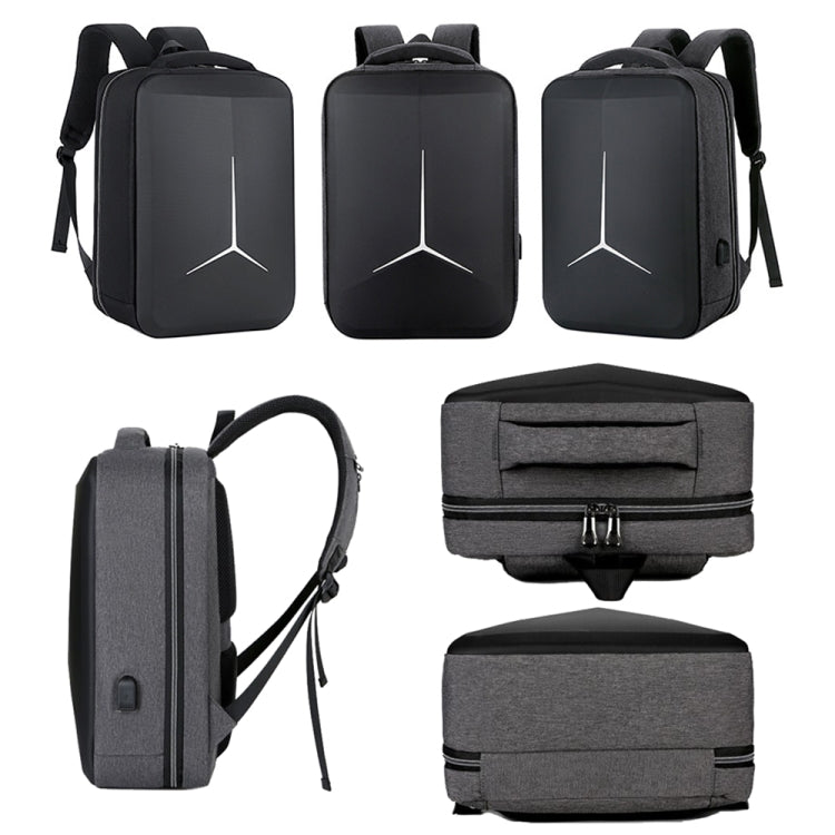 Rynx | 15 inch large, capacity strong, waterproof business commute laptop backpacks with USB port (simplified gray)