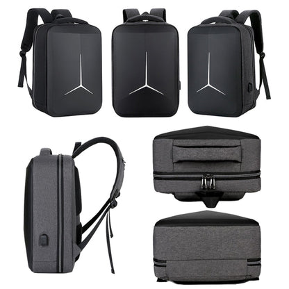 Rynx | 15 inch large, capacity strong, waterproof business commute laptop backpacks with USB port (simplified gray)