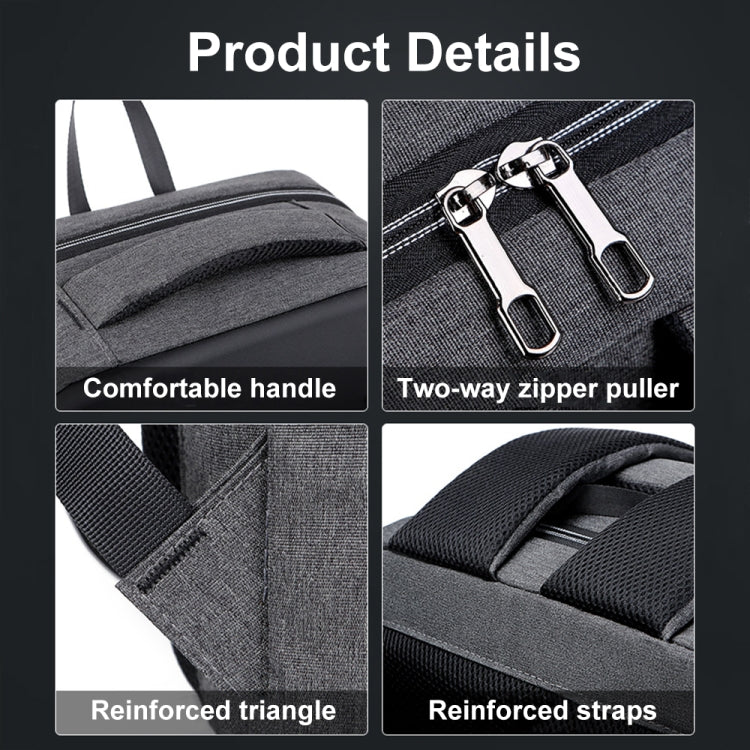 Rynx | 16 Inch Large Capacity Password Lock Anti-Theft Laptop Backpack With USB Port (Black)