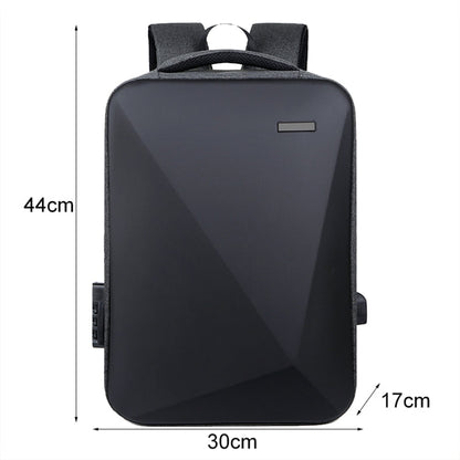 Rynx | 16 Inch Large Capacity Password Lock Anti-Theft Laptop Backpack With USB Port (Black)