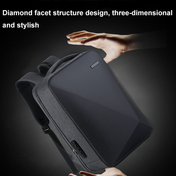 Rynx | 16 Inch Large Capacity Password Lock Anti-Theft Laptop Backpack With USB Port (Black)