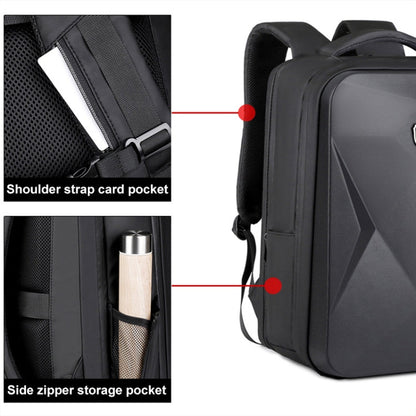 Rynx | 17 Inch Password Lock Large Capacity Waterproof Laptop Backpack with USB Port (Black)