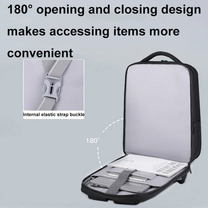 Rynx | 17 Inch Password Lock Large Capacity Waterproof Laptop Backpack with USB Port (Black)