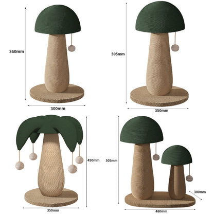 RYNX | Sisal scratching post for cats, abrasion-resistant interactive cat toy, Style: Large Mushroom