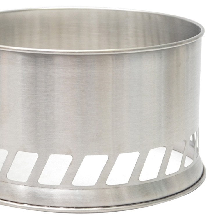 Rynx | Outdoor Portable Round Wood Stove Charcoal Stove Solid Alcohol Stove Thick Stainless Steel Picnic Stove