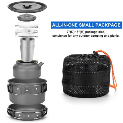 Rynx | Outdoor Supplies Camping Portable Teapot Set Pot Set(Orange Handle)