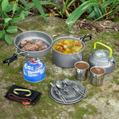Rynx | Outdoor Supplies Camping Portable Teapot Set Pot Set(Orange Handle)