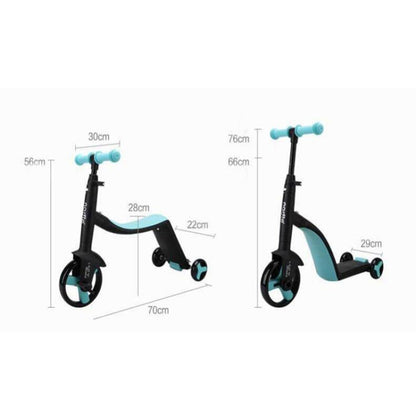 Rynx | nadle FoldableThree-wheeled Three-mode Balance Bicycle Child Scooter(Yellow)