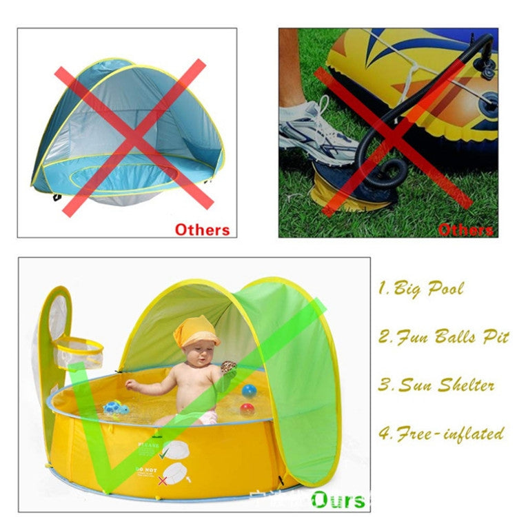 Rynx | Childrens Tent Game House Automatic Speed Open Beach Pool Tent