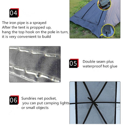Rynx | Laputa Outdoor Self-driving Barbecue Camping Vehicle Tail Car Side Tent, Color:Silver Coated