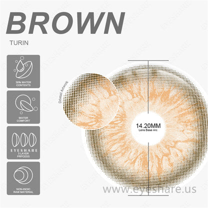 Rynx Turin Brown 14.2mm 1 Pair | 1 Year