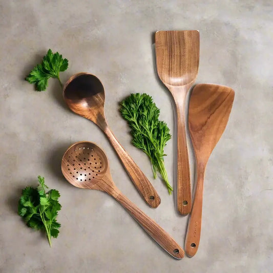 Rynx | Teak Wood Kitchen Utensil Set - Sustainable - Stylish - Functional