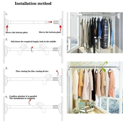 Rynx | Telescopic rod without drilling – Mounted in seconds for bathroom, kitchen & more!