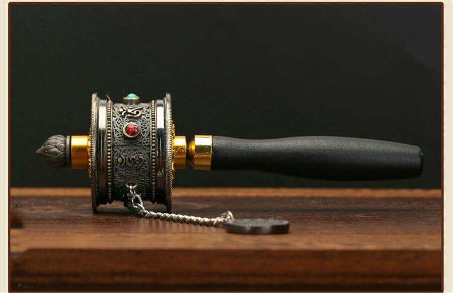 Rynx | Tibetan special craft wholesale hand-driven prayer wheel Buddhist talisman decorations pure copper prayer wheel