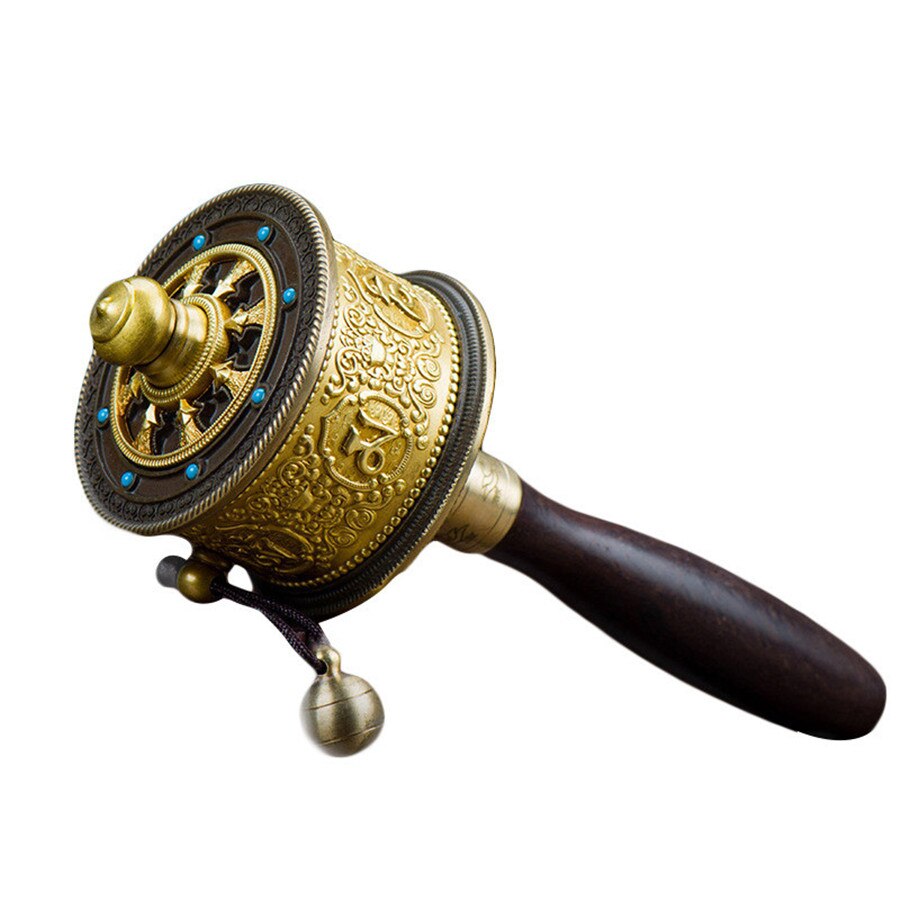 Rynx | Tibetan special craft wholesale hand-driven prayer wheel Buddhist talisman decorations pure copper prayer wheel