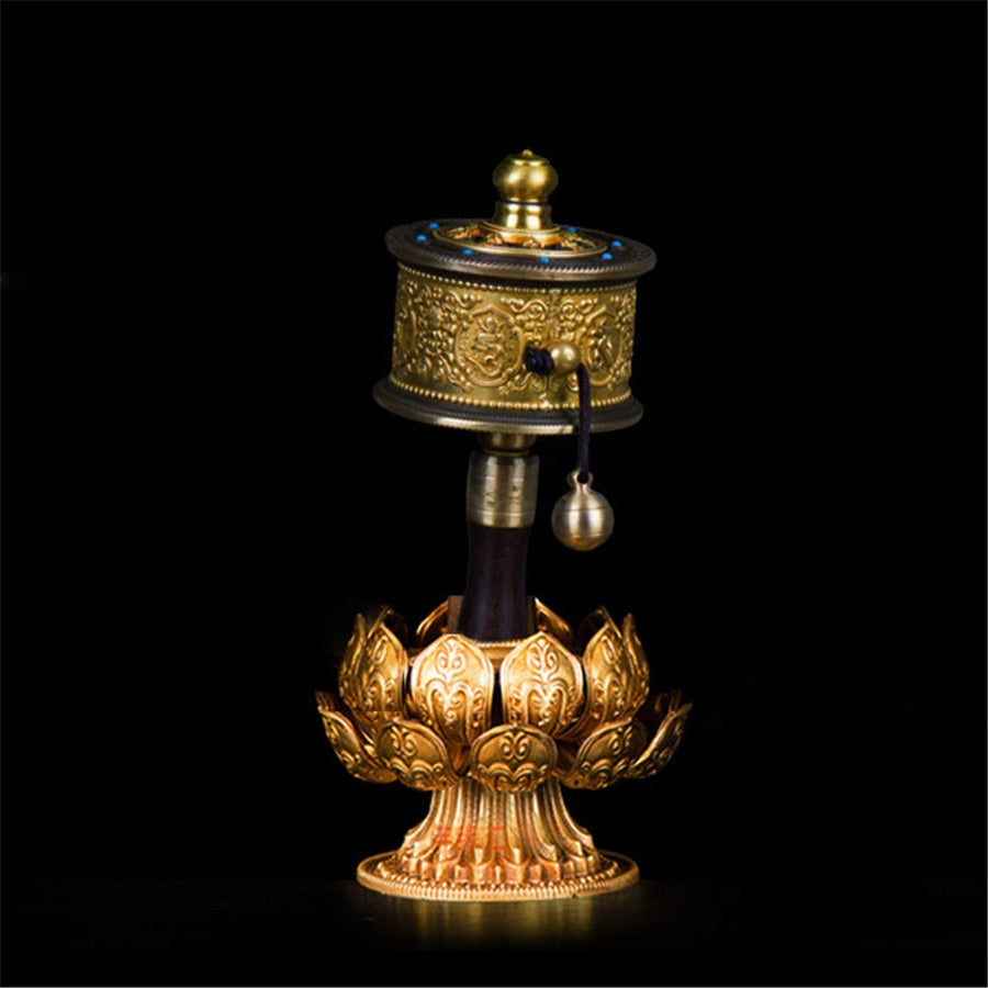 Rynx | Tibetan special craft wholesale hand-driven prayer wheel Buddhist talisman decorations pure copper prayer wheel