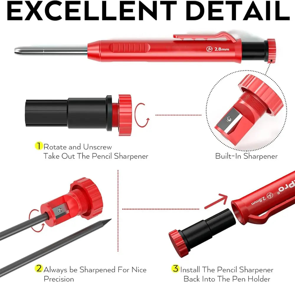 Rynx | Borehole carpenter pencil with refill set