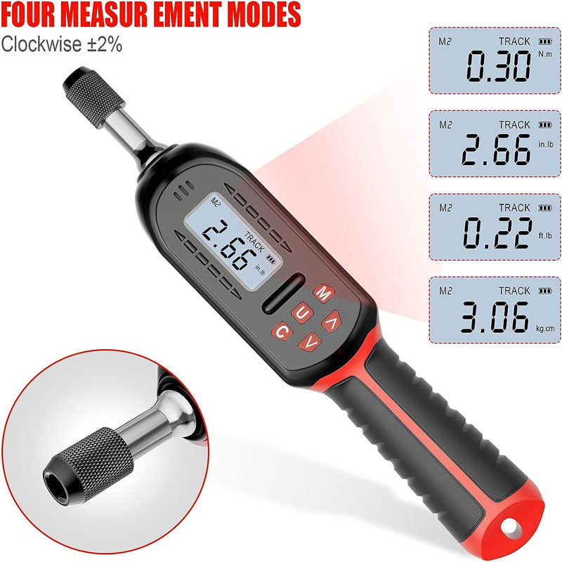 Rynx | Digital Torque Screwdriver 2.66-53.1 in-lbs/0.3-6 Nm Adjustable Screwdriver Torque Wrench Set with Buzzer/LED Indicator Notification
