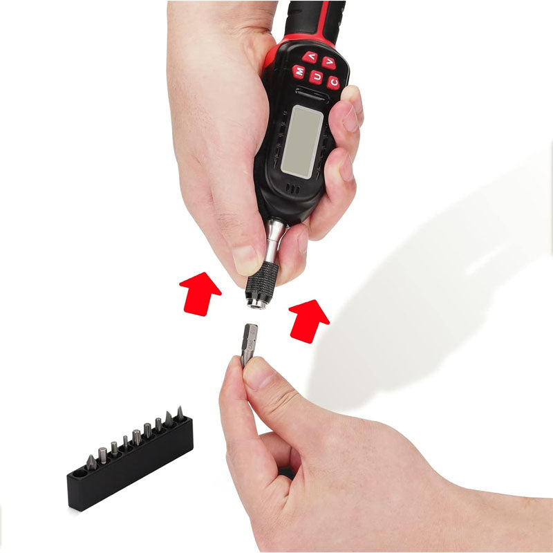 Rynx | Digital Torque Screwdriver 2.66-53.1 in-lbs/0.3-6 Nm Adjustable Screwdriver Torque Wrench Set with Buzzer/LED Indicator Notification