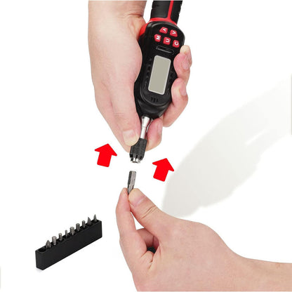 Rynx | Digital Torque Screwdriver 2.66-53.1 in-lbs/0.3-6 Nm Adjustable Screwdriver Torque Wrench Set with Buzzer/LED Indicator Notification
