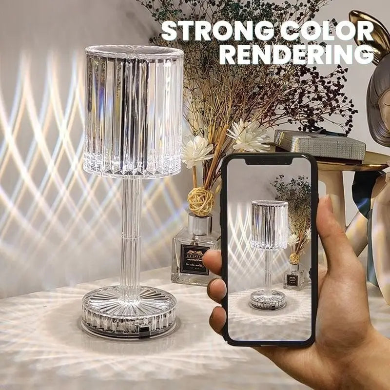 Rynx | Touch crystal lamp - 3-level dimmable light colors with elegant diamond cut!