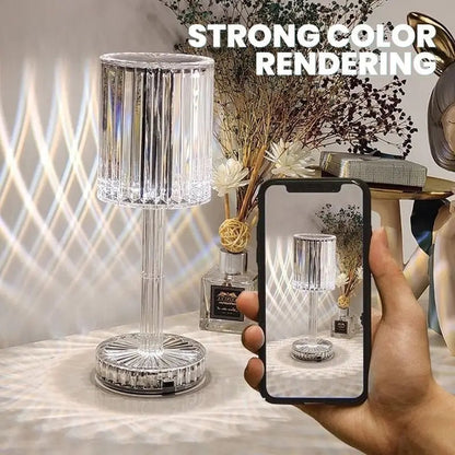 Rynx | Touch crystal lamp - 3-level dimmable light colors with elegant diamond cut!
