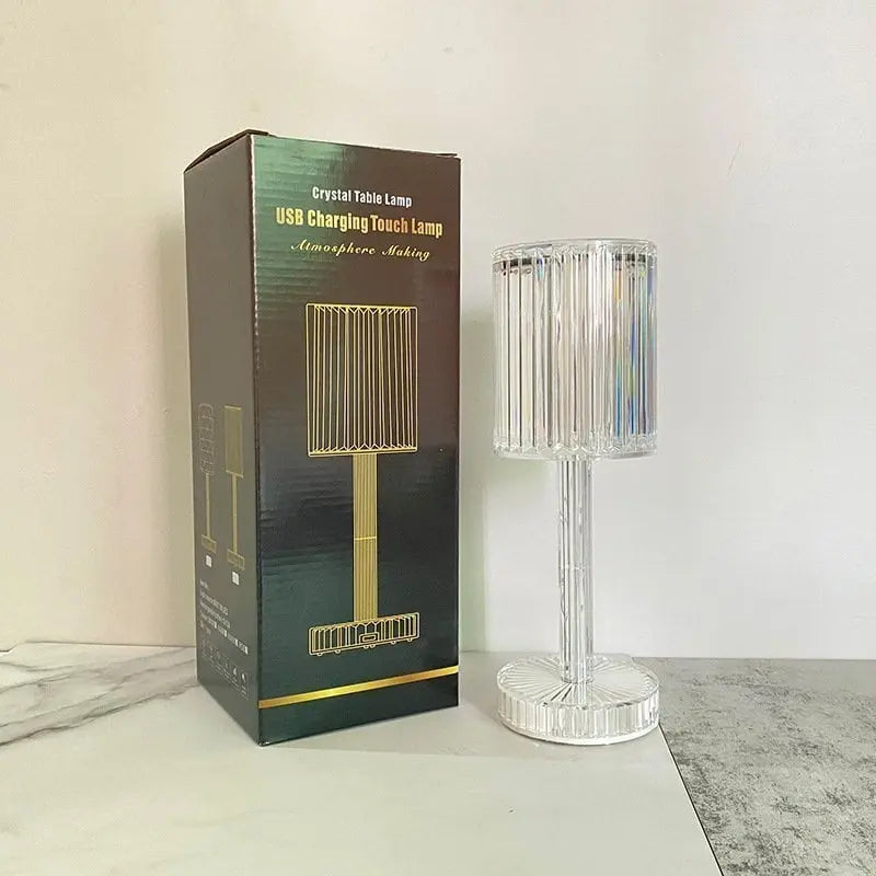 Rynx | Touch crystal lamp - 3-level dimmable light colors with elegant diamond cut!