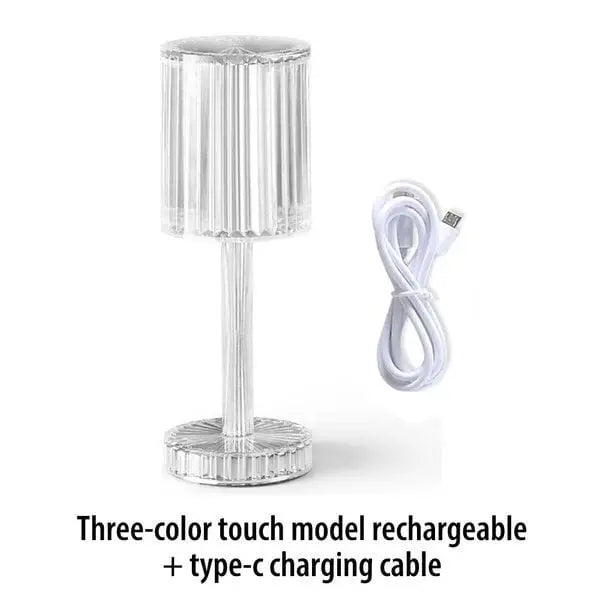 Rynx | Touch crystal lamp - 3-level dimmable light colors with elegant diamond cut!