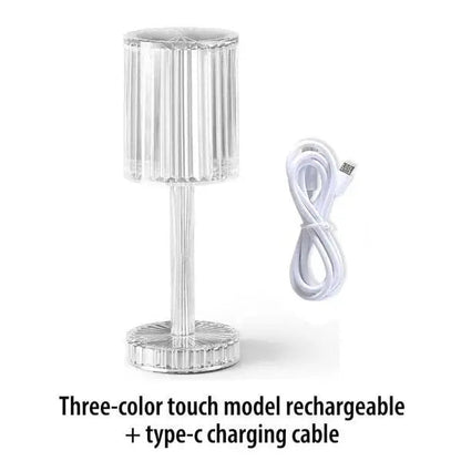 Rynx | Touch crystal lamp - 3-level dimmable light colors with elegant diamond cut!