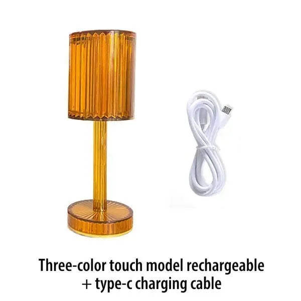 Rynx | Touch crystal lamp - 3-level dimmable light colors with elegant diamond cut!