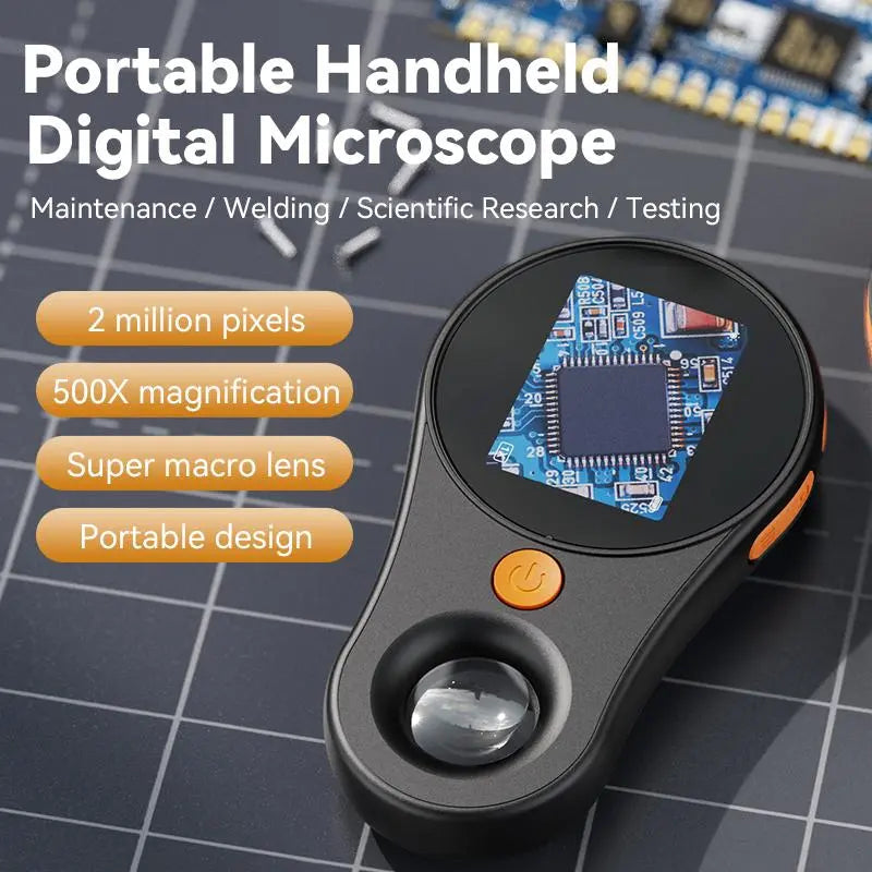 Rynx | Portable Digital Handheld Magnifier with 500x Magnification & 2" LCD