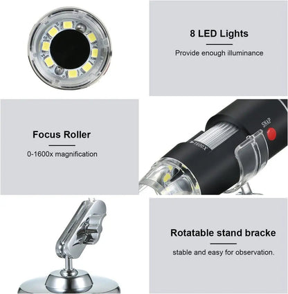 Rynx | Portable digital camera microscope with 1600x zoom