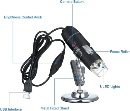 Rynx | Portable digital camera microscope with 1600x zoom