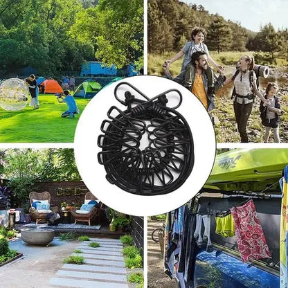 Rynx | Portable Clothesline with Clips – Ideal for Travel, Camping & Balcony
