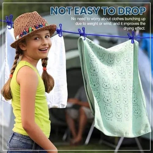 Rynx | Portable Clothesline with Clips – Ideal for Travel, Camping & Balcony