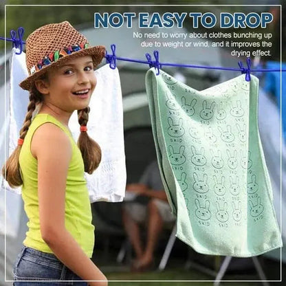 Rynx | Portable Clothesline with Clips – Ideal for Travel, Camping & Balcony