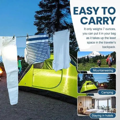 Rynx | Portable Clothesline with Clips – Ideal for Travel, Camping & Balcony