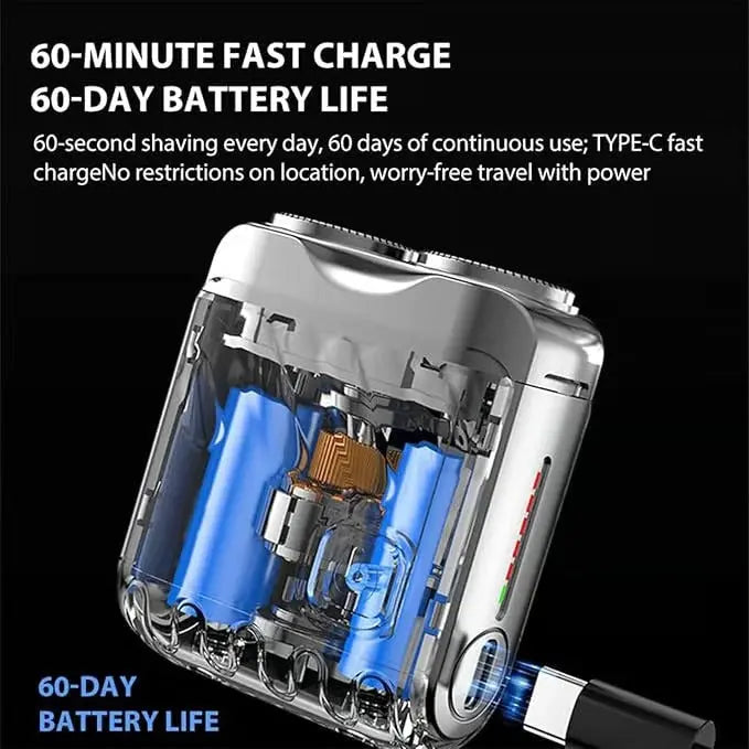 Rynx | Portable electric shaver with double blade for smooth skin