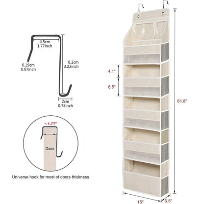 Rynx | Door Hanging Organizer with Mesh Compartments – 5-Tier Storage System