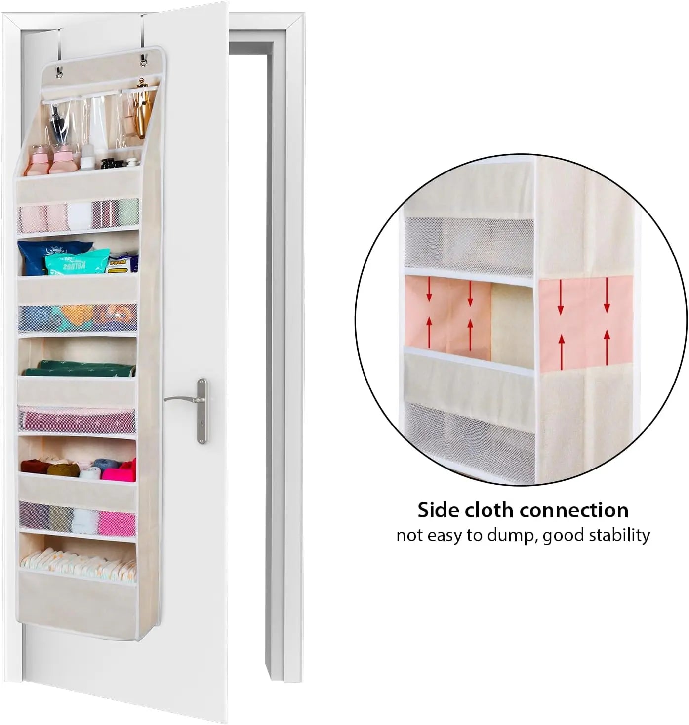 Rynx | Door Hanging Organizer with Mesh Compartments – 5-Tier Storage System