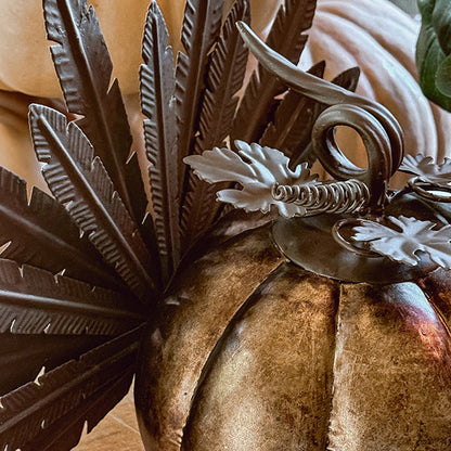Rynx | Rustic galvanized metal pumpkin turkey