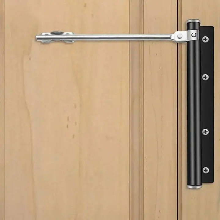 Rynx | Automatic door closer – Stainless steel, quiet, easy installation Black