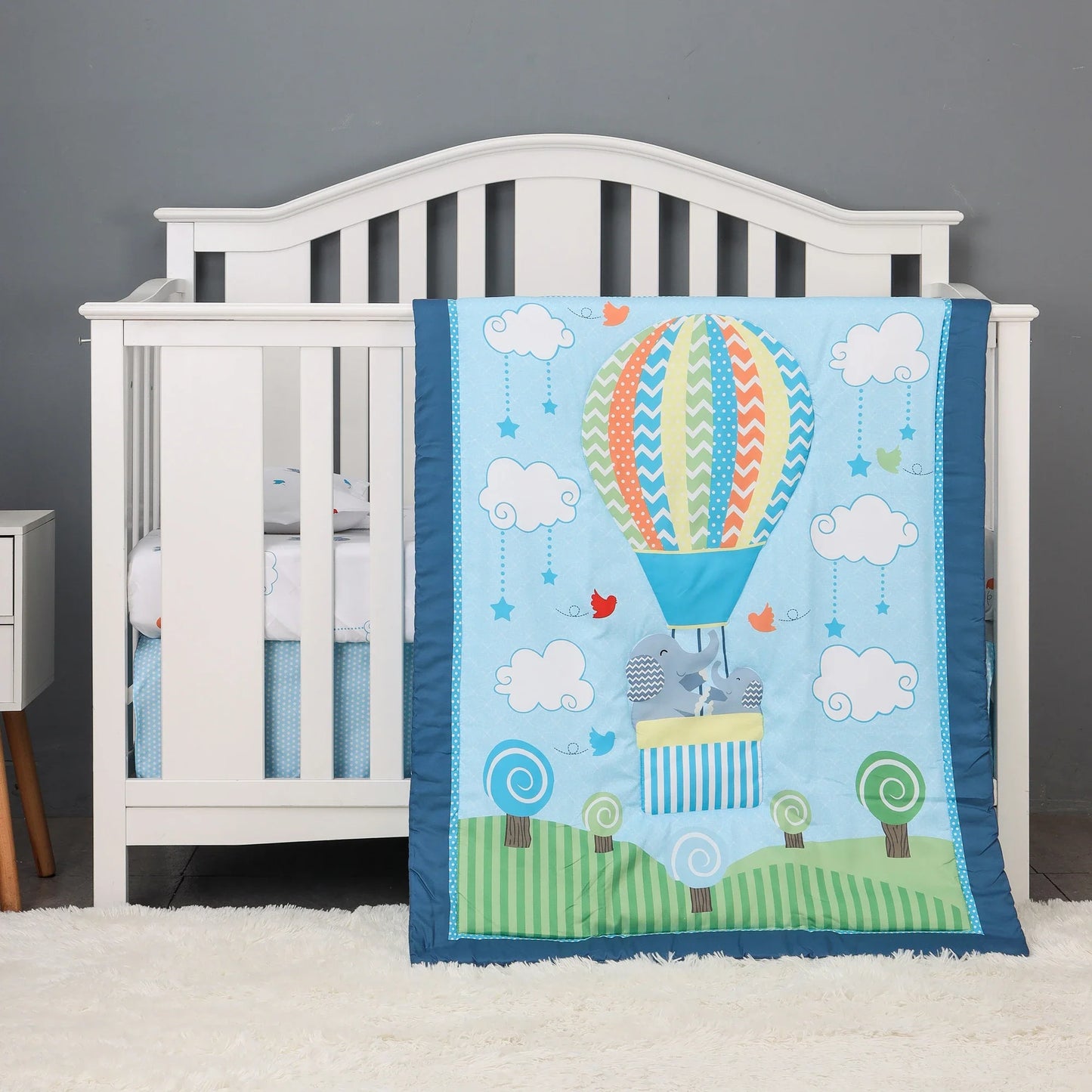 Rynx | Jungle Design Baby Bedding Set for Boys - Blanket, Crib Sheet