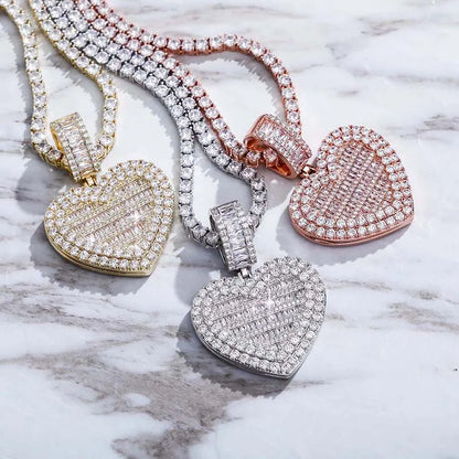 Rynx | THE BLING KING Large Heart-Shaped Photo Locket Pendant
