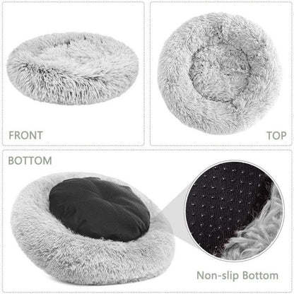 Rynx | PawNest Calming Donut Cat Bed | Round Plush Nest | Stress-Reducing & Cozy | Perfect for Cats & Small Dogs
