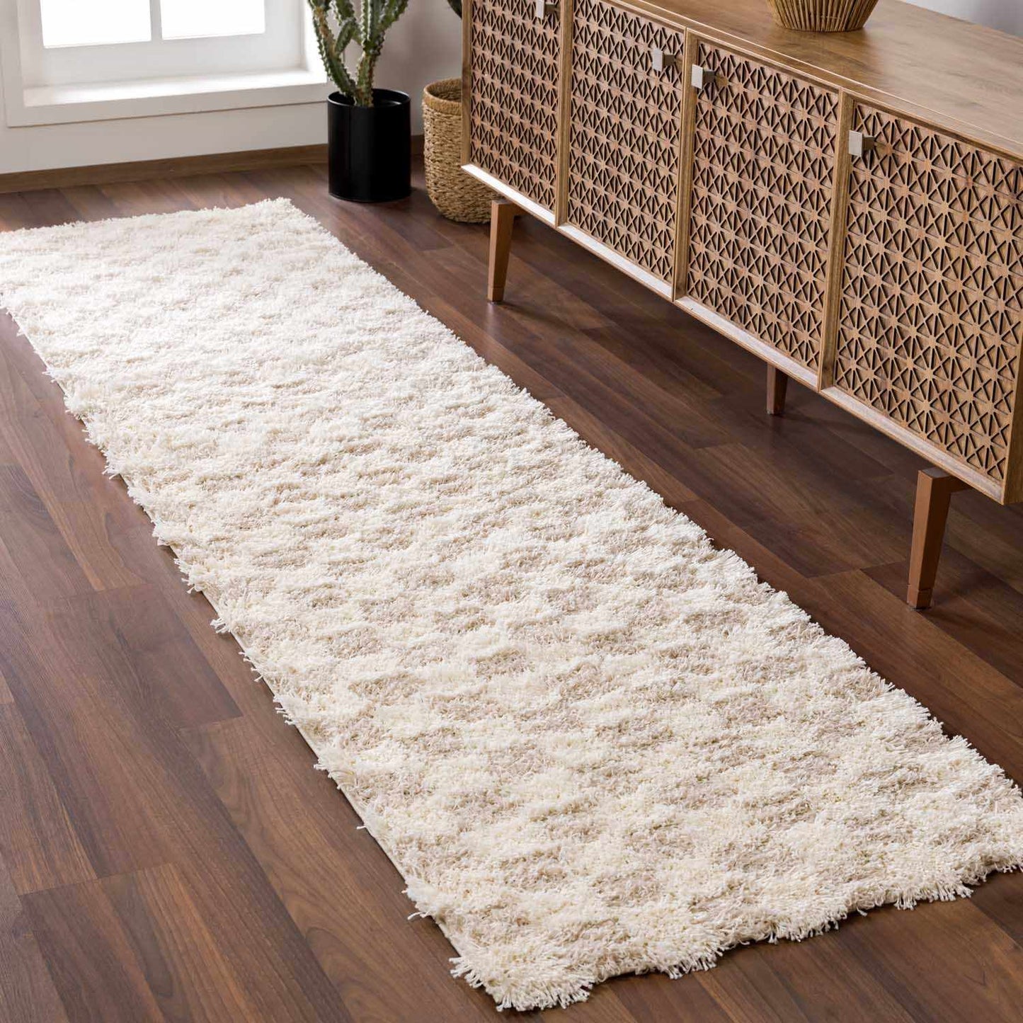 Rynx | Neutral checked carpet flooring