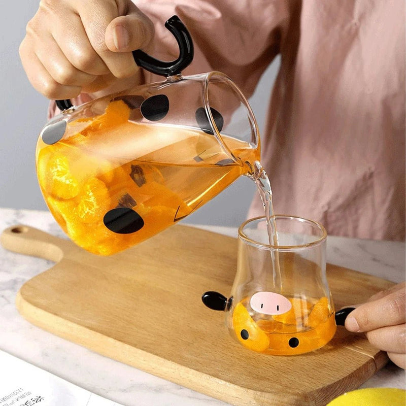 Rynx | Udderly Glass Kettle & Cup Set