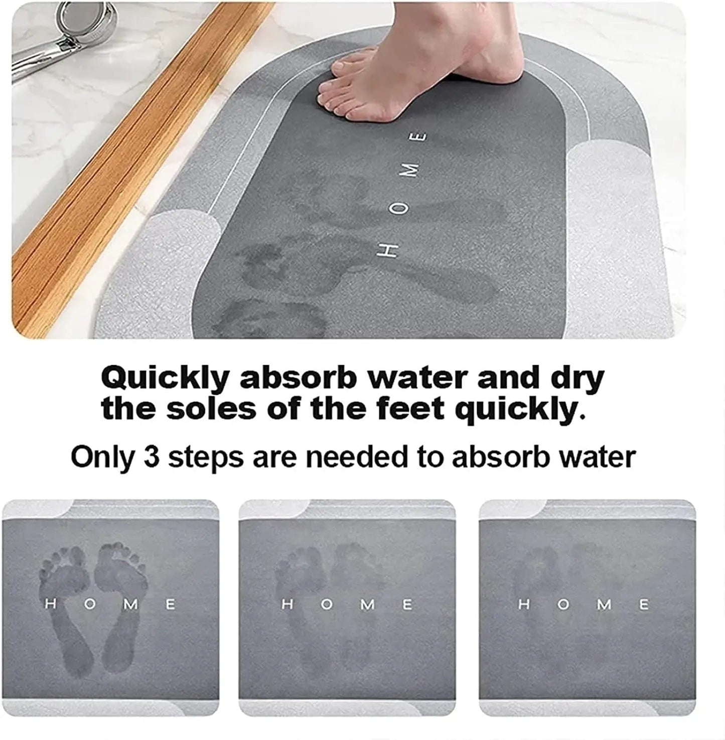 Rynx | Ultra-absorbent Bath Mat – Dries up to 5× faster than conventional mats
