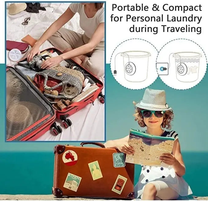 Rynx | Ultrasonic cleaner portable – For laundry & washing in bucket or sink