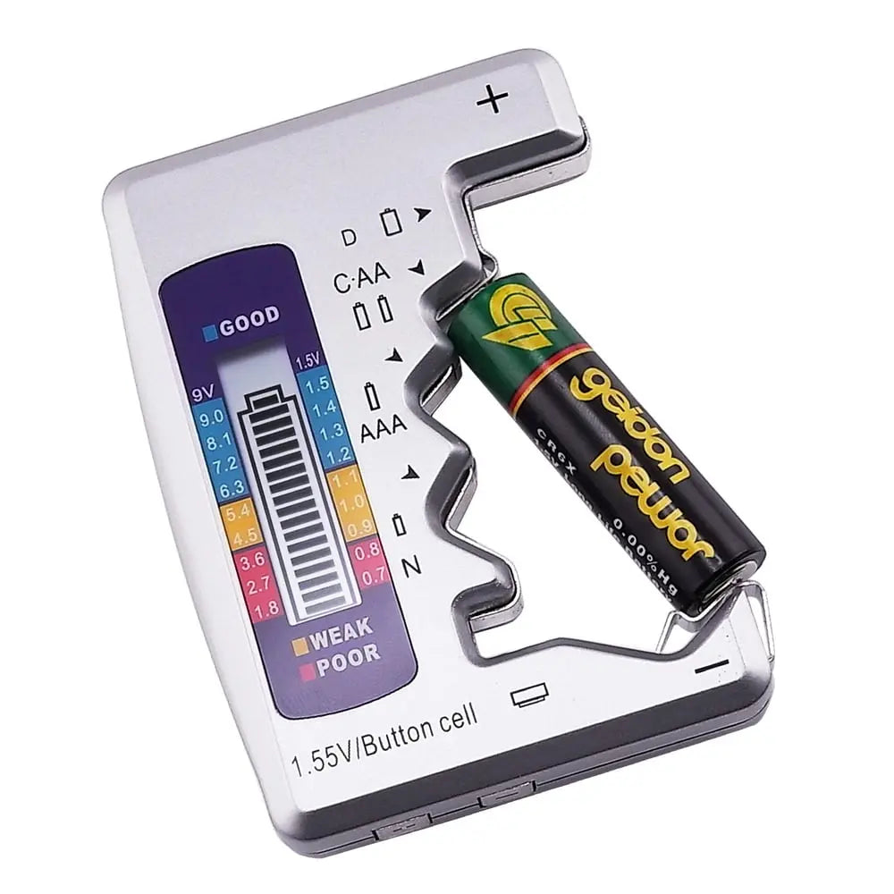 Rynx | Universal Battery Tester – Quick Test for AA, AAA, 9V & Button Cells